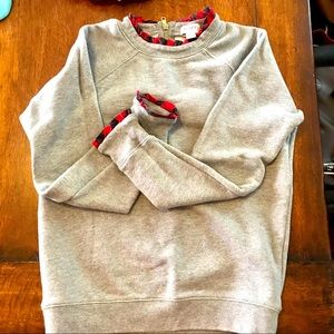 J Crew Buffalo Plaid Sweatshirt